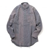 ENGINEERED-GARMENTS-Combo-Short-Collar-Shirt-Cotton-Square-Jacquard-Navy-Brown-168x168