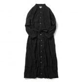 ENGINEERED-GARMENTS-Banded-Collar-Dress-Cotton-Fringe-Patchwork-レディース-Black-168x168