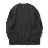 BATONER-SOLID-WOOL-RIB-CREW-NECK-メンズ-Charcoal-Green-168x168