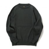 BATONER-SOLID-WOOL-W-FACE-CREW-NECK-メンズ-Charcoal-Green-168x168