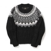 BATONER-MOHAIR-NORDIC-CREW-NECK-レディース-Black-168x168