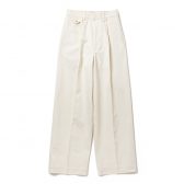 AURALEE-WASHED-FINX-CHINO-ONE-TUCK-PANTS-レディース-Ivory-White-168x168