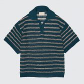 YOKE-BORDER-MESH-KNIT-SKIPPER-POLO-SHIRT-Peacock-Green-168x168