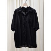 COMOLI-KHADIコットン-半袖オープンカラーシャツ-Black-168x168