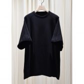 COMOLI-LWコットン裏毛-半袖クルー-Black-168x168