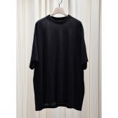 COMOLI-コットンメッシュ-半袖Tシャツ-Black-168x168