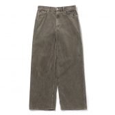 AURALEE-Men-PIGMENT-DYED-FINX-CORDUROY-WIDE-5P-PANTS-メンズ-Olive-Brown-168x168