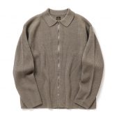 BATONER-SOLID-WOOL-RIB-POLO-ZIP-UP-CARDIGAN-メンズ-Melange-Brown-168x168