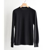 COMOLI-コットンカシミヤ-ベースレイヤー長袖クルー-Black-168x168