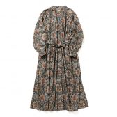 ENGINEERED-GARMENTS-Banded-Painter-Dress-Floral-Printed-Cotton-Lawn-レディース-Orange-Navy-168x168