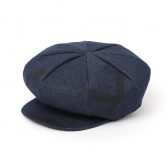 ENGINEERED-GARMENTS-Newsboy-Cap-Music-Note-Print-12oz-Denim-Indigo-168x168
