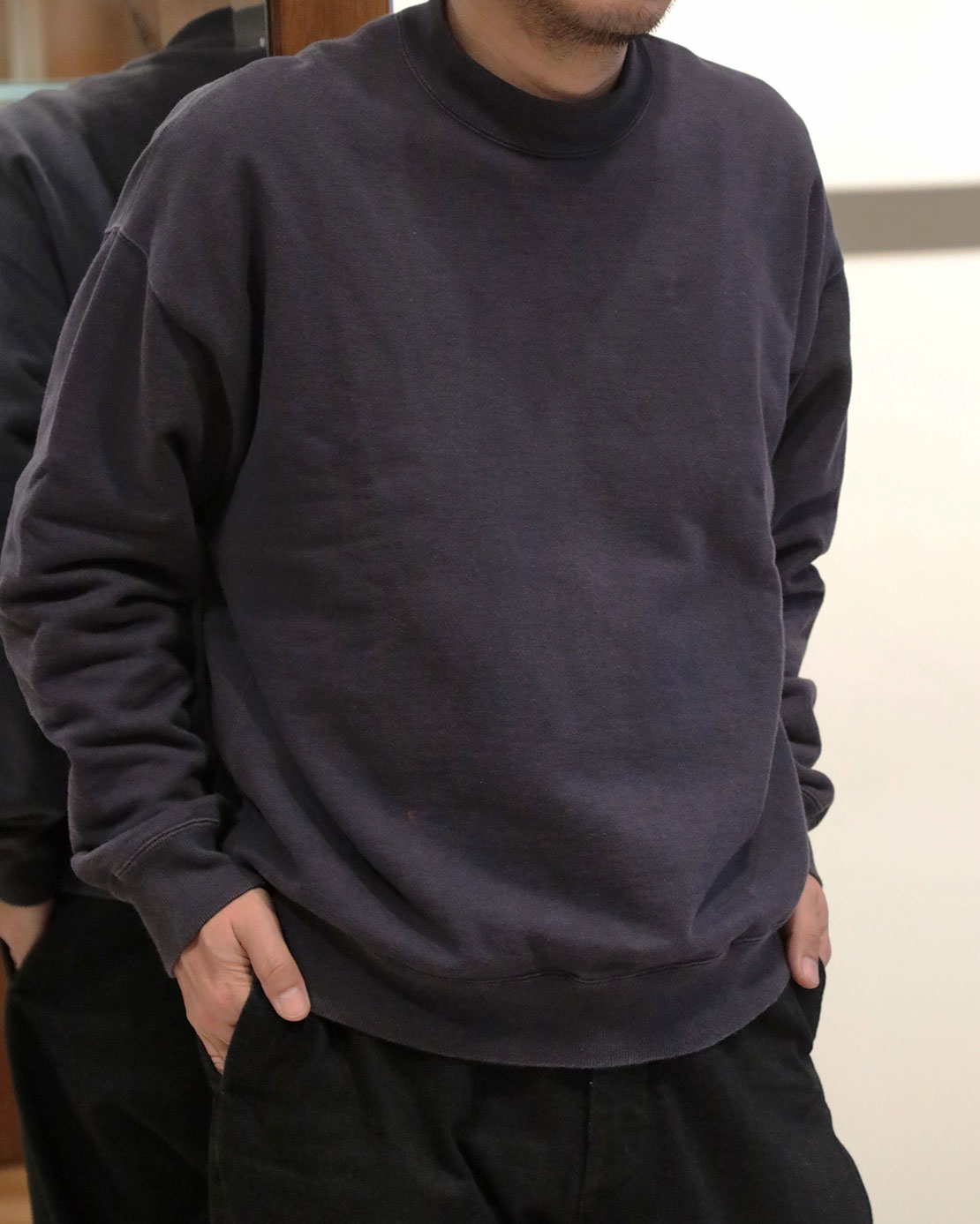 Y ORGANIC COTTON BLEND HEAVY WEIGHT FLEECE CREWNECK