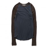 AURALEE-Women-SUPER-HIGH-GAUGE-SHEER-RIB-RAGLAN-PO-レディース-Navy×Dark-Brown-168x168
