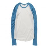 AURALEE-Women-SUPER-HIGH-GAUGE-SHEER-RIB-RAGLAN-PO-レディース-White×Blue-168x168