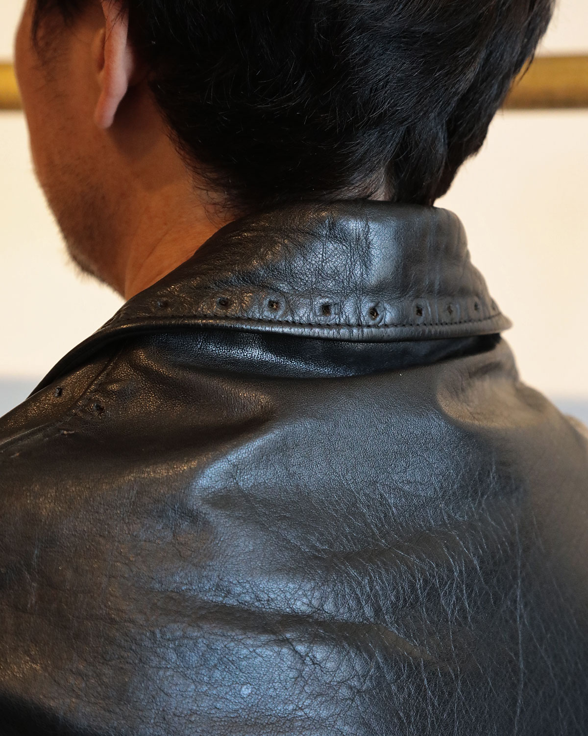 古着のライダースジャケット（私物）