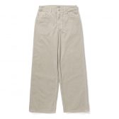 AURALEE-Men-GARMENT-DYED-FINX-CORDUROY-5P-WIDE-PANTS-メンズ-White-Khaki-168x168