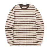 AURALEE-Men-GRADIENT-STRIPE-JERSEY-LS-TEE-メンズ-Fade-Brown-Stripe-168x168