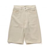 AURALEE-Women-SILK-NEP-DENIM-5P-WIDE-SHORTS-レディース-Ivory-White-168x168