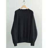 COMOLI-LWコットン裏毛-クルーネック-Black-168x168