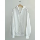 COMOLI-LWコットン裏毛-ジップパーカ-White-168x168