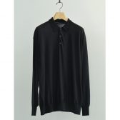 COMOLI-コットン-ニットポロ-Black-168x168