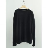 COMOLI-コットンシャギー-クルーネックニット-Black-168x168