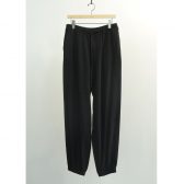 COMOLI-シルクネップ-ドローストリングパンツ-Black-168x168