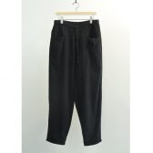 COMOLI-ブラックドリル-テーパードパンツ-Black-168x168