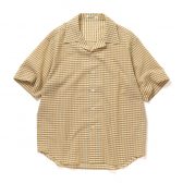 AURALEE-Men-AIRY-LIGHT-COTTON-CHECK-HALF-SLEEVED-SHIRT-メンズ-Mustard-Gingham-Check-168x168