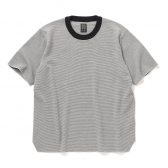 BATONER-32G-SMOOTH-KNIT-T-SHIRT-レディース-Ivory×Black-Pin-Border-168x168