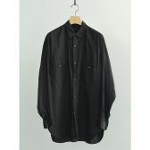 COMOLI-シルク製品染-ウエスタンシャツ-Black-168x168