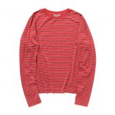 AURALEE-Women-SOFT-SMOOTH-WOOL-STRIPE-JERSEY-LS-TEE-レディース-Red-Stripe-168x168