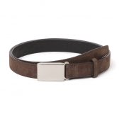 Scye-Suede-Touch-Leather-Box-Buckle-Belt-021チョコレート-168x168