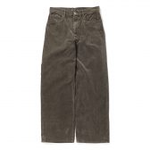 AURALEE-Men-GARMENT-DYED-FINX-CORDUROY-5P-WIDE-PANTS-メンズ-Olive-Brown-168x168
