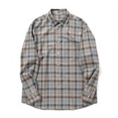 AURALEE-Men-SUPER-LIGHT-WOOL-CHECK-SHIRT-メンズ-Blue-Orange-Check-168x168