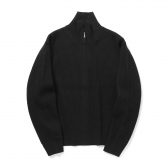 AURALEE-Men-SUPER-FINE-WOOL-RIB-KNIT-ZIP-CARDIGAN-メンズ-Top-Black-168x168