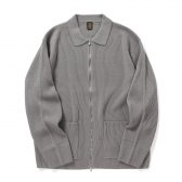 BATONER-SOLID-WOOL-RIB-POLO-ZIP-UP-BLOUSON-メンズ-Gray-168x168