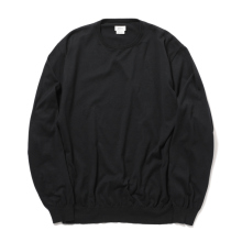 CIOTA / シオタ | Crewneck Long Sleeve Knit T-Shirts - Black
