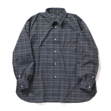 FreshService / フレッシュサービス | MADRAS DRY TECH REGULAR COLLAR SHIRT - Navy