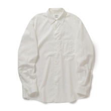 YOKE / ヨーク | Cotton Silk Twill Garment-dyed Loosed Shirt - White
