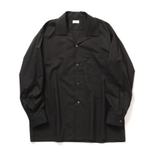 CIOTA / シオタ | Open Collar Shirt (Cotton/Rayon) - Black