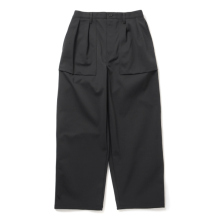 CURLY / カーリー | SOLID DOUBLE-KNIT WIDE BAKER PANTS - Charcoal