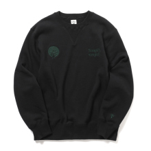 South2 West8 / サウスツーウエストエイト | Emb. Crew Neck Sweat Shirt - Cotton French Terry - Black