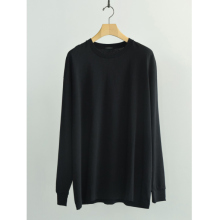 COMOLI / コモリ | コットンジャージ 長袖Tシャツ - Black