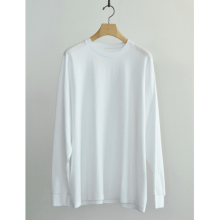 COMOLI / コモリ | コットンジャージ 長袖Tシャツ - White