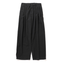 YOKE / ヨーク | Garment-dyed 3pleated Tapered Trousers - Carbon Black