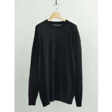 COMOLI / コモリ | 8G クルーネックニット - Black