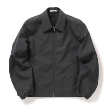 AURALEE / オーラリー | BONDED TROPICAL WOOL ZIP BLOUSON (メンズ) - Top Charcoal