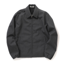 AURALEE / オーラリー | BONDED TROPICAL WOOL ZIP BLOUSON (レディース) - Top Charcoal