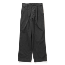 AURALEE / オーラリー | GARMENT-DYED FINX LIGHT CHINO ONE-TUCK WIDE PANTS (メンズ) - Black